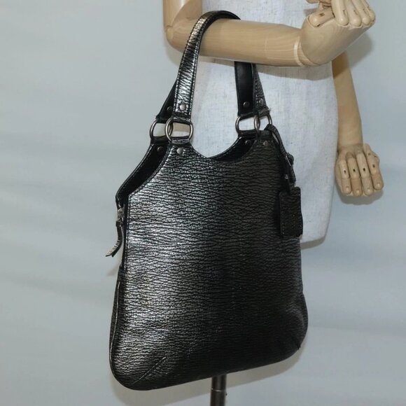 SAINT LAURENT Metropolis Shoulder Bag Leather Silver - Picture 14 of 16